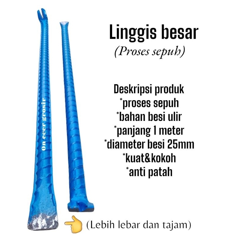 Linggis besar proses pembuatan sepuh panjang 1 meter