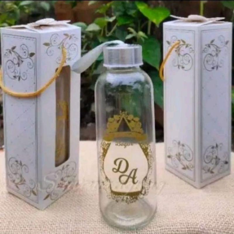 souvenir pernikahan tumbler kaca sablon custom kemasan box tumbler sablon murah
