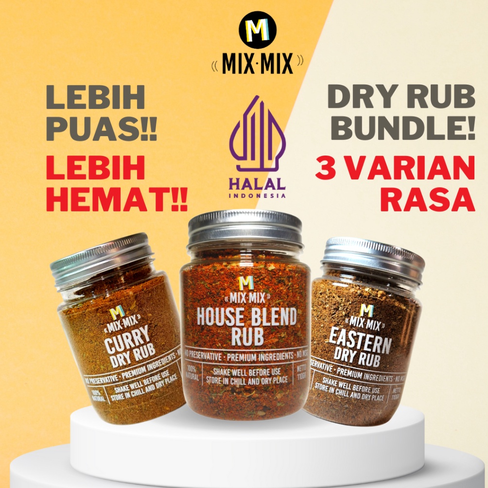 

[✸P69➤] Bundle Paket Dry Rub isi 3 Toples Paradise