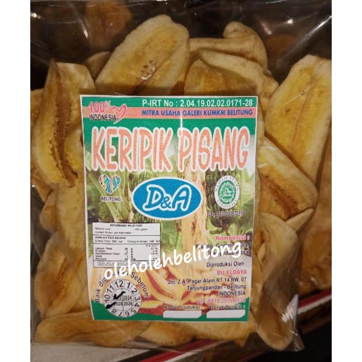 

Keripik pisang durio bangka belitung. Gurih, renyah dan nikmat