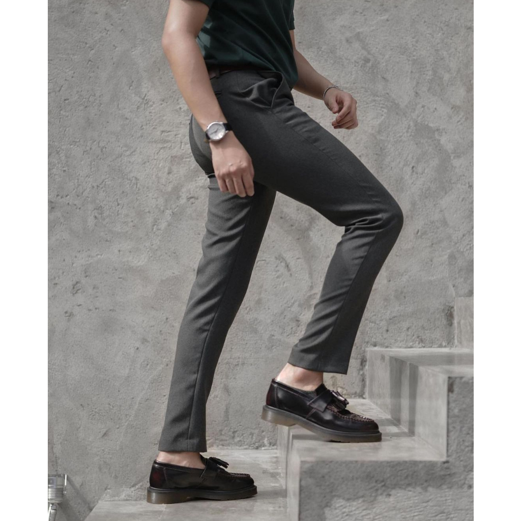 CELANA KANTOR PRIA FORMAL SLIMFIT BAHAN WOLL