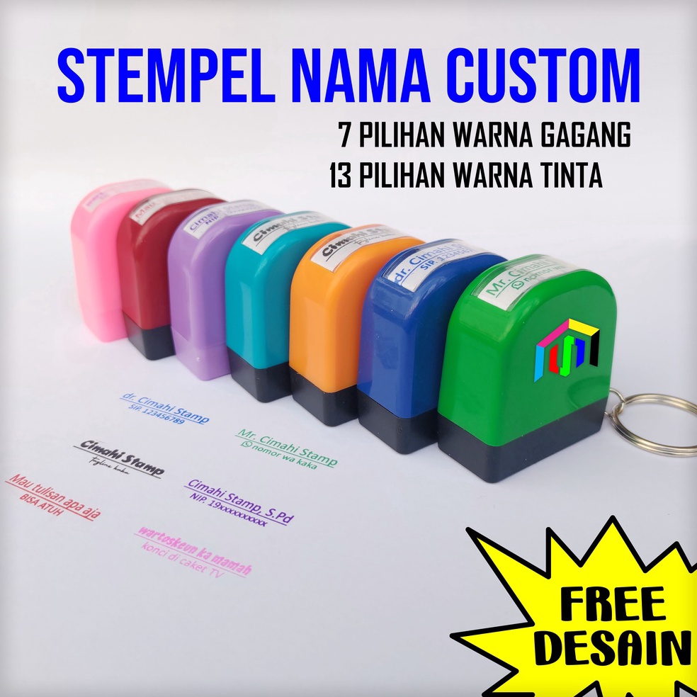 

[COD 9Q54] STEMPEL NAMA DOKTER Gantungan Kunci 3x1 CM 60