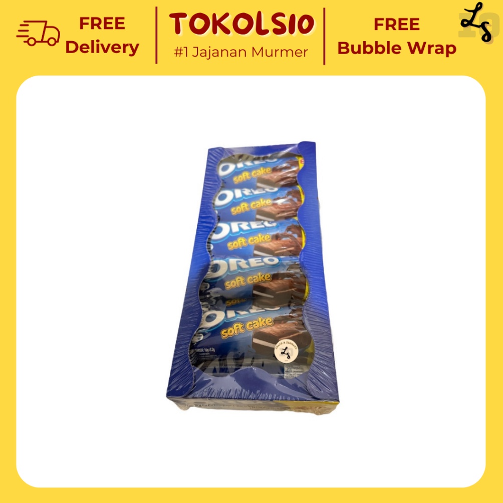 

[✻B91/] Oreo Soft Cake Bolu Cokelat 16+3.2gr - 1 Box Isi 12 pcs Dijamin Ori