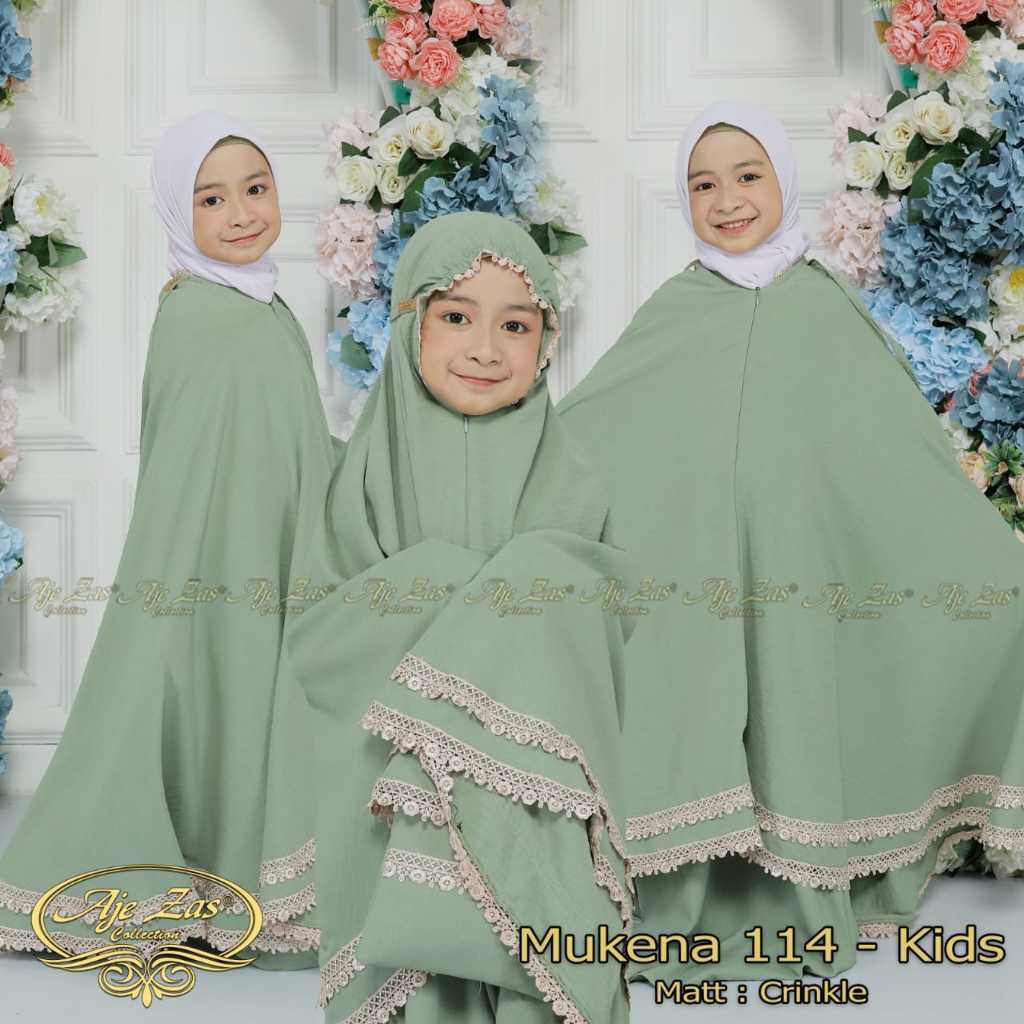 BISA COD Mukena Anak Kode 114 Bahan Kringkel Airflow Premium By Ory AjeZas Collection