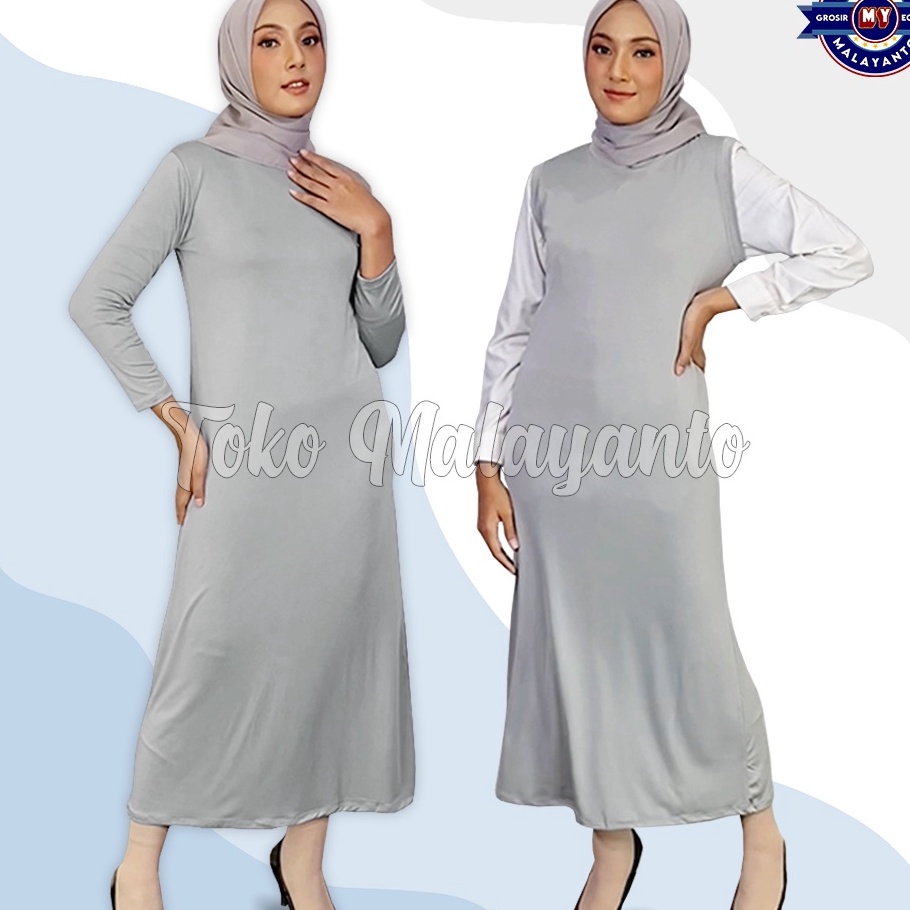Pesta Diskon Dimulai Baju Manset Gamis Tangan Panjang & Tanpa Lengan Wanita Kerah Leher Turtle Neck 