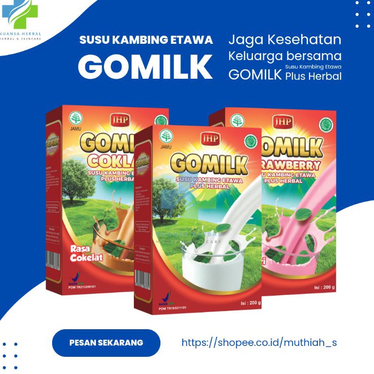 

[۞K1&] ( jahe) GOMILK 200gram - SUSU KAMBING ETAWA PLUS HERBAL Kualitas Terjamin