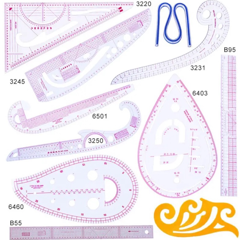 

37 Penggaris Pola Jahit Penggaris Gambar Menjahit Pakaian Baju Quilting Patchwork Ruler Multi Function Sewing Rulers 0ija7