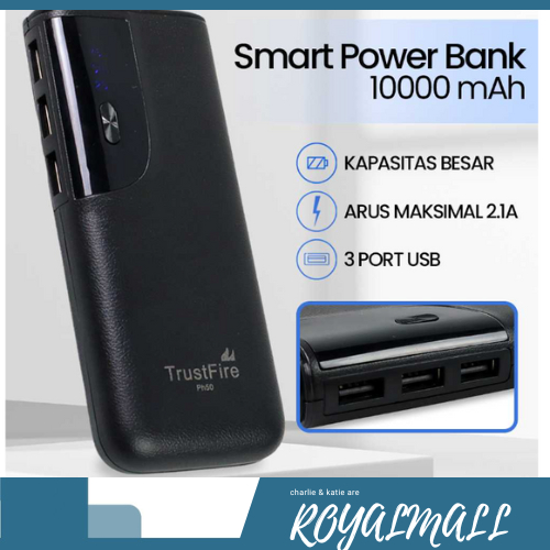 Smart Power Bank LCD Display 3 USB Port 10000 mAh / Powerbank Powerbeng Powerbang Charger Baterai Se