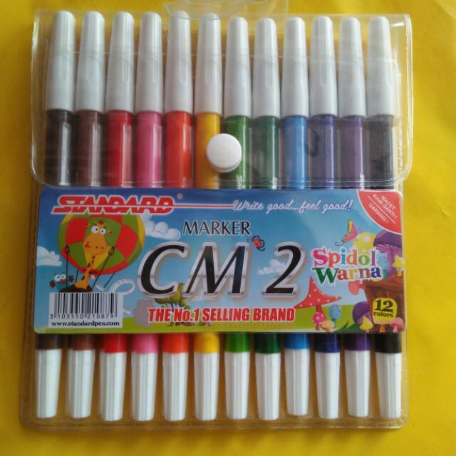 

Spidol 12 Warna - Standard CM2 Spidol Kecil Permanen