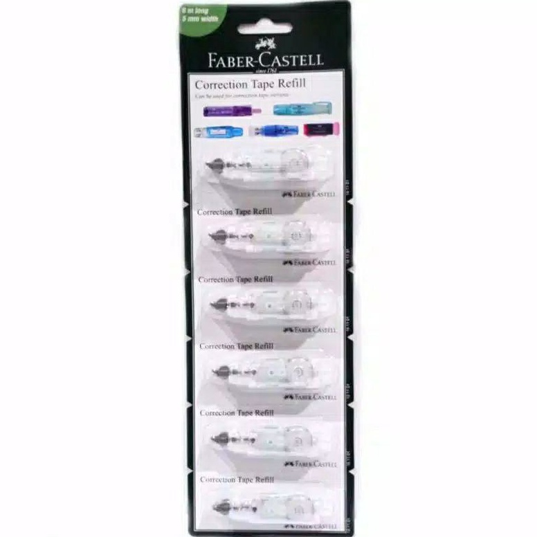 

[♡N32<] Refill Correction tape QJR Faber Castell isi 6 Pcs Spesial Discount