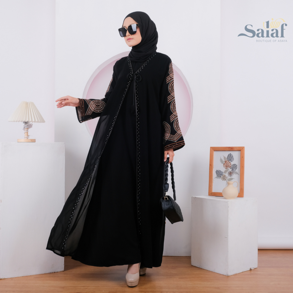 abaya hitam turkey modern remaja terbaru