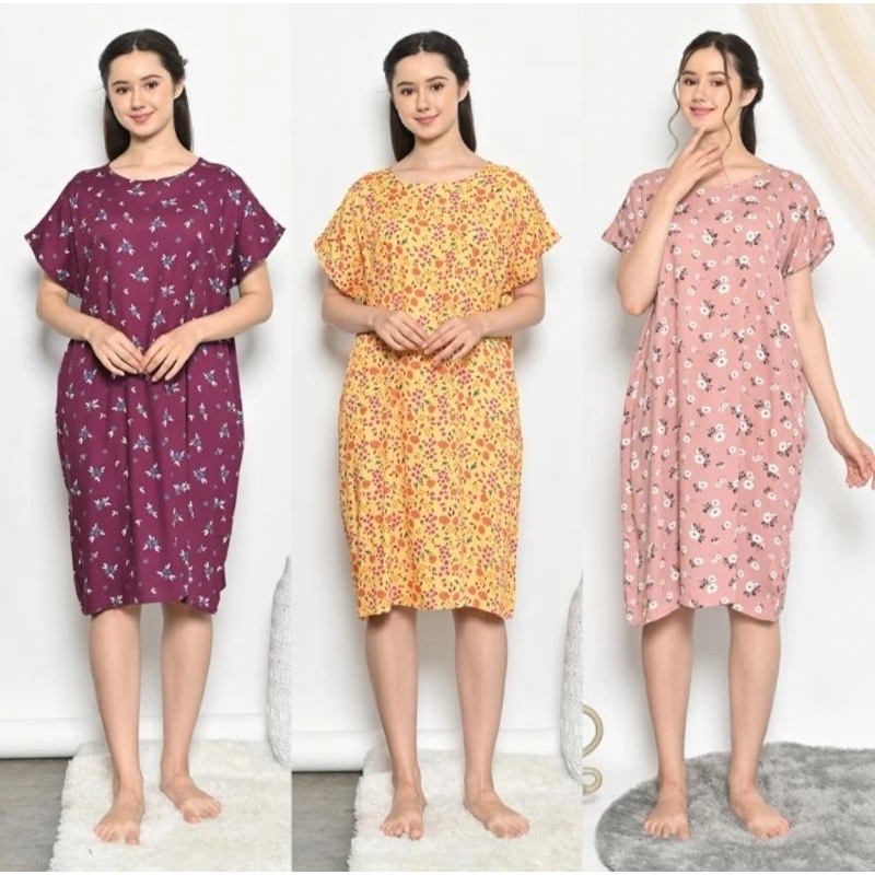 Daster Rayon CSL Panjang Selutut Non Busui