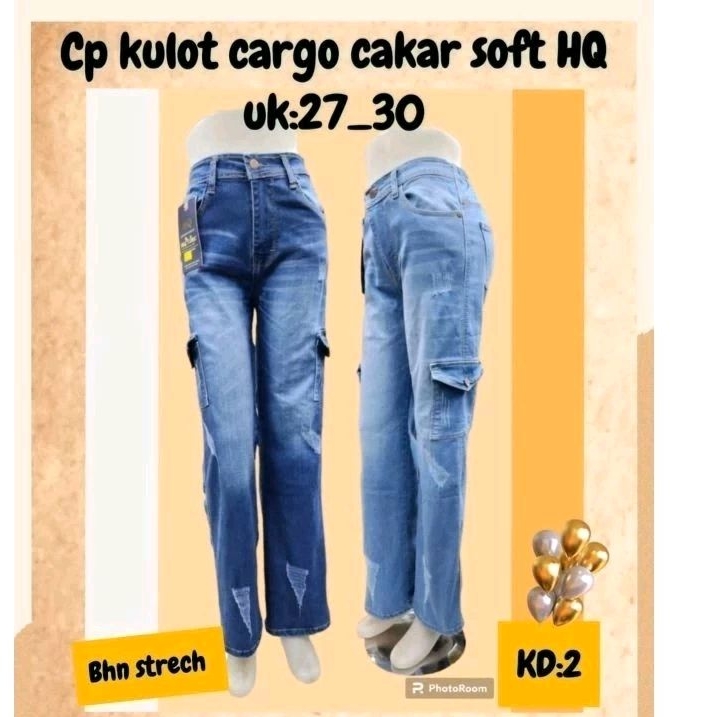 CELANA JEANS CARGO / CELANA JEANS WANITA / CELANA PANJANG  WANITA