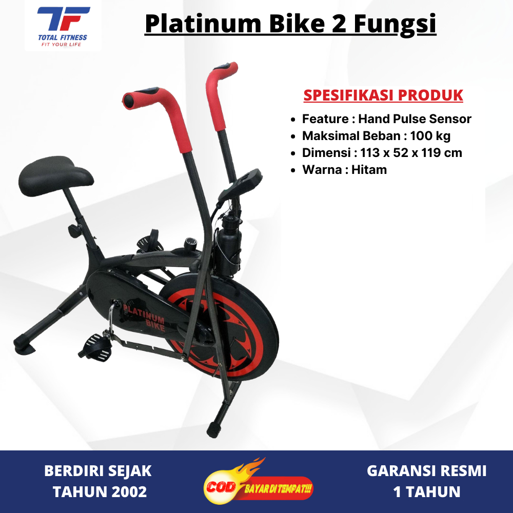 SALE Alat fitness sepeda statis platinum bike TOTAL FITNESS
