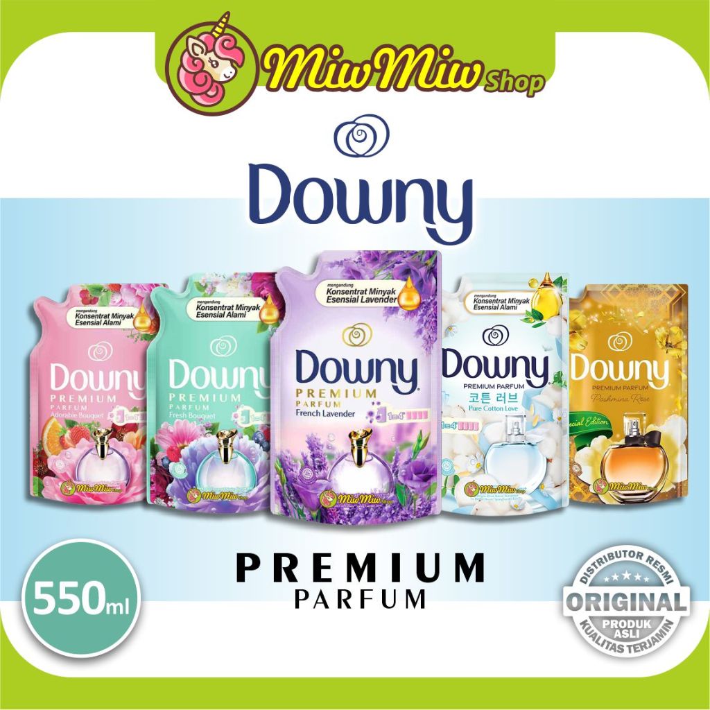 DOWNY Premium Parfum - Pelembut dan Pewangi Pakaian (Softener)