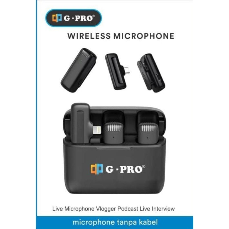 Wireless Dual Microphone Clip On - Mikrofon Wireless Lavalier - Mic Mikrofon