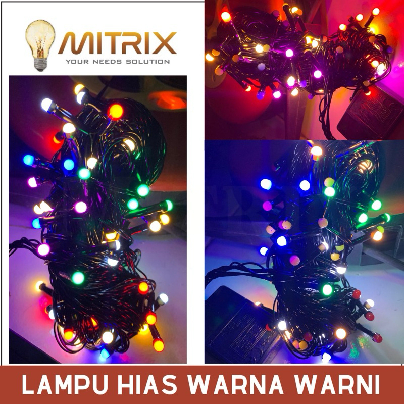 Lampu Natal Gantung Hias Tumblr LED Warna Warni Rainbow Pelangi