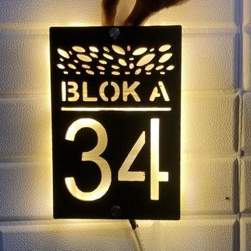 nomor rumah Acp plat nomor rumah uk 20x30cm papan nama rumah