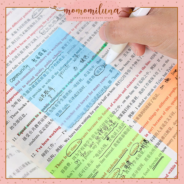 

Sticky notes transparan warna warni kertas memo untuk menulis notes catatan di buku MK1543