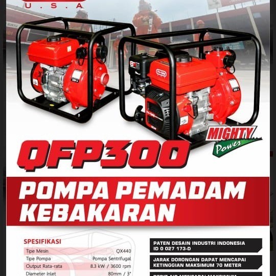Prouip Pompa Air QFP 300 Pemadan Alkon 3 Inch Water Pump QFP 300 3" In
