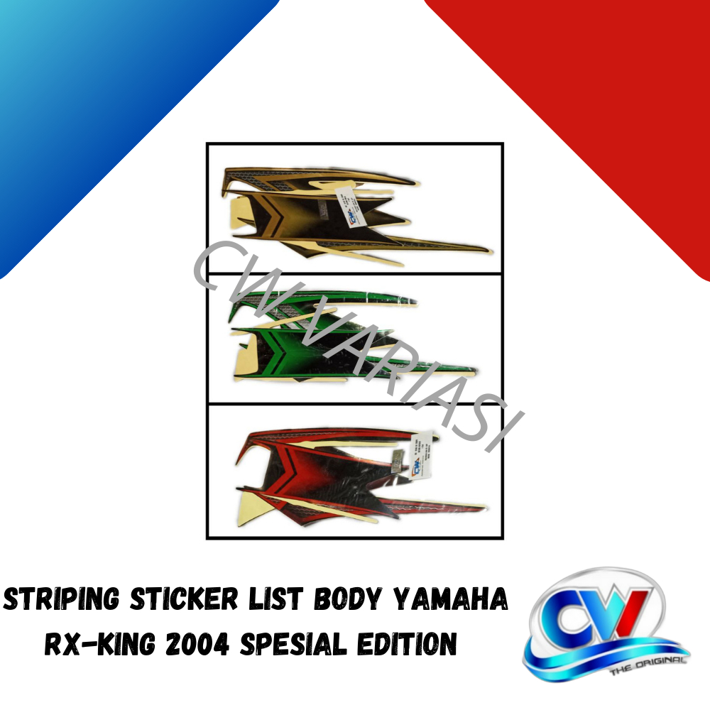 Striping Sticker List Body Yamaha Rx-King 2004 Special Edition
