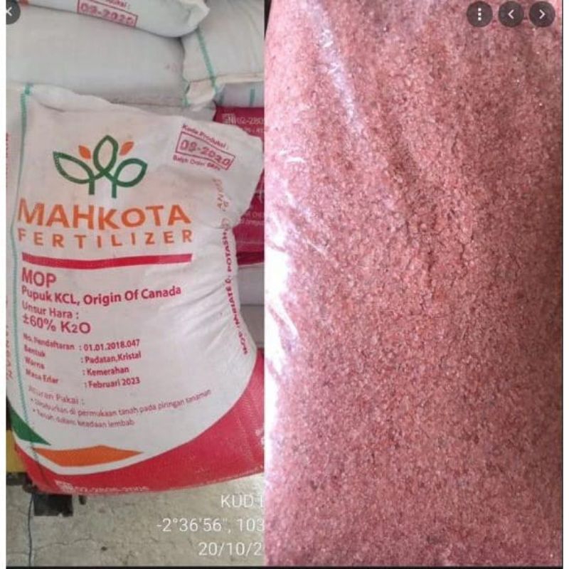 Pupuk KCl mahkota 500gram