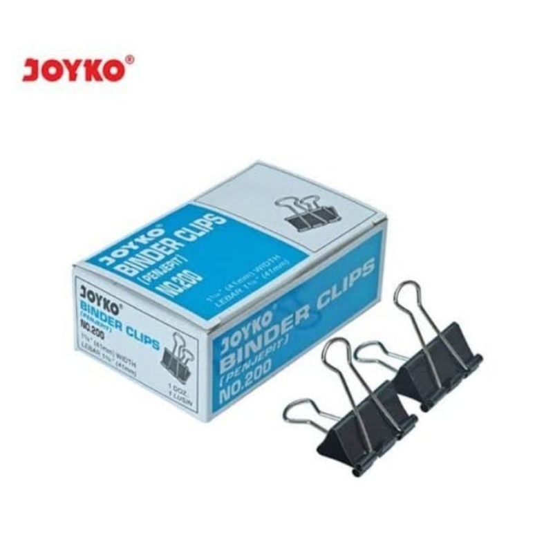 

BINDER CLIP (PENJEPIT) NO.200 JOYKO 1 5/8 INCHI (41MM) WIDTH