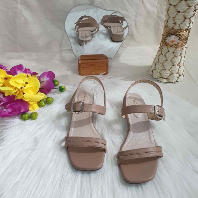 SEPATU HAK TAHU GESPER Sandal Heels Tali Gesper Hak Tahu 3cm Sendal Wanita Kerja Formal Terbaru Fash