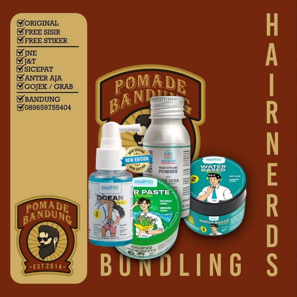 HAIRNERDS POWDER + PASTE + WATERBASED - HAIRPRO HAIRNERDS BUNDLING