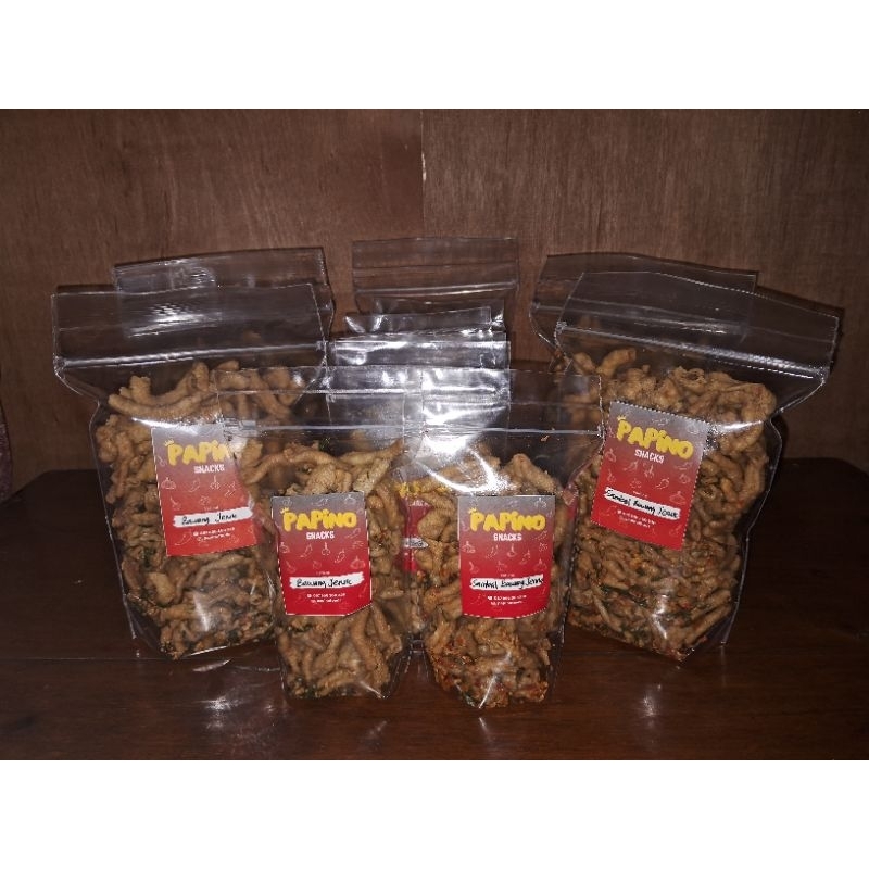 

Usus Krispi Keripik Usus Papino Sambal Bawang Jeruk Pedas