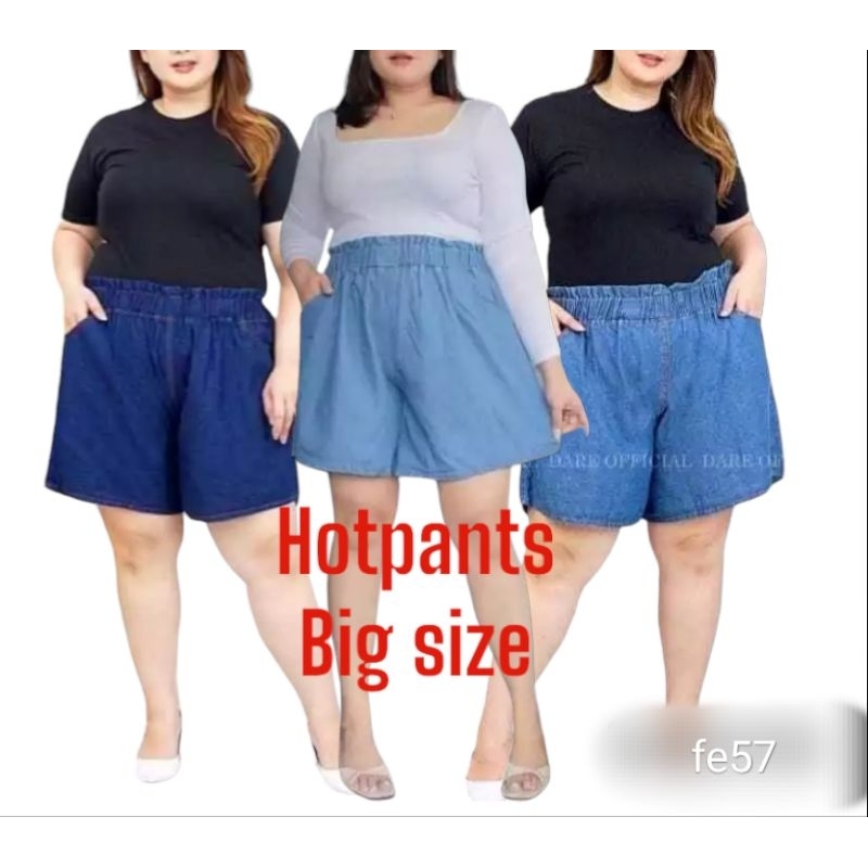 celana pendek wanita jumbo hot pants celana santai super jumbo bb100kg
