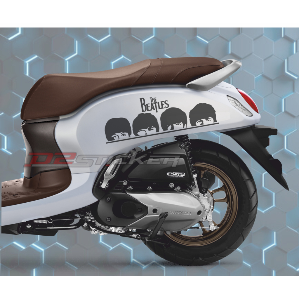 Cutting Sticker Stiker Motor Scoopy The Beatles
