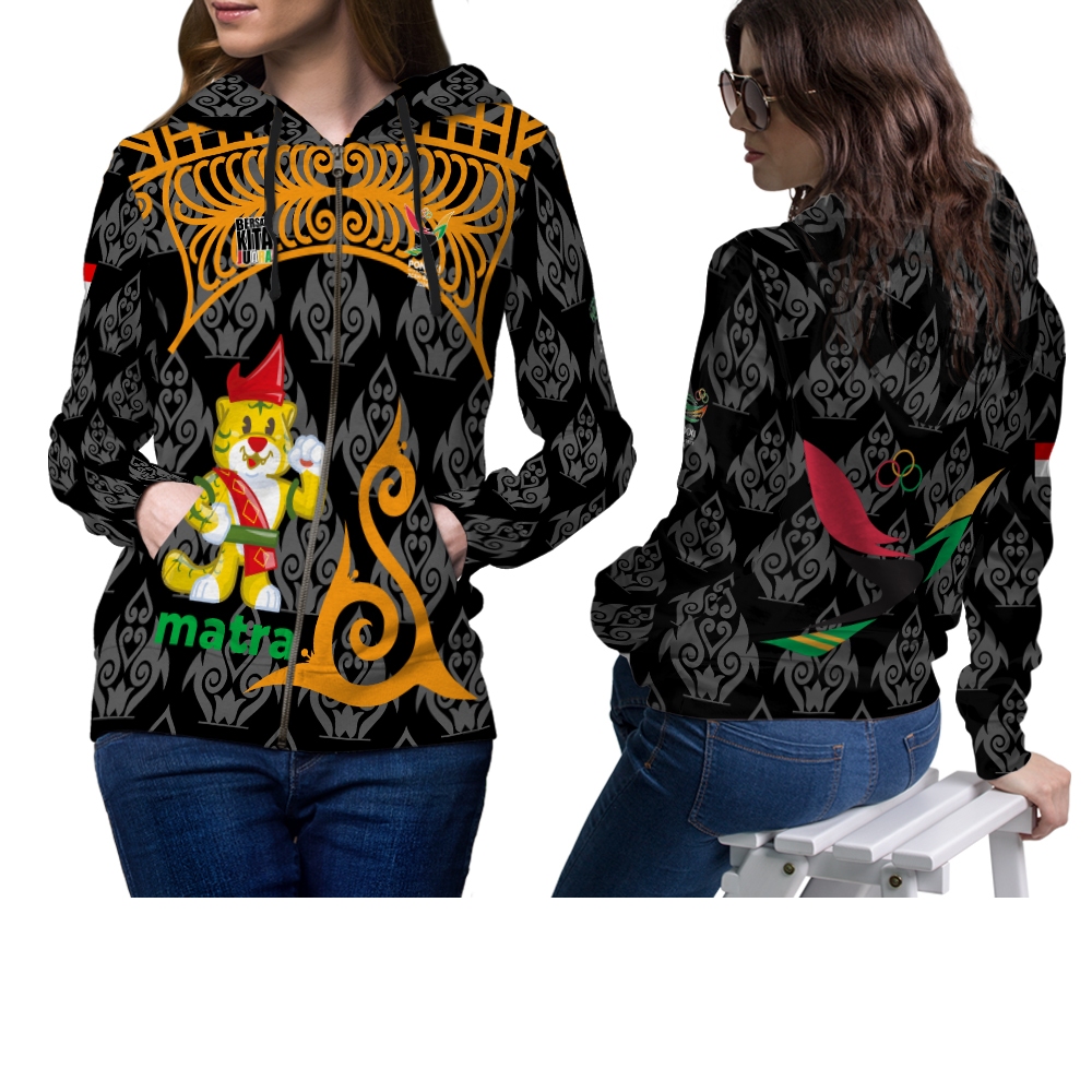 Jaket Hoodie Wanita / Jaket Pon xxi Aceh Sumut 2024 / Jaket Hoodie Pria/Wanita / Jaket Pria Pon Aceh