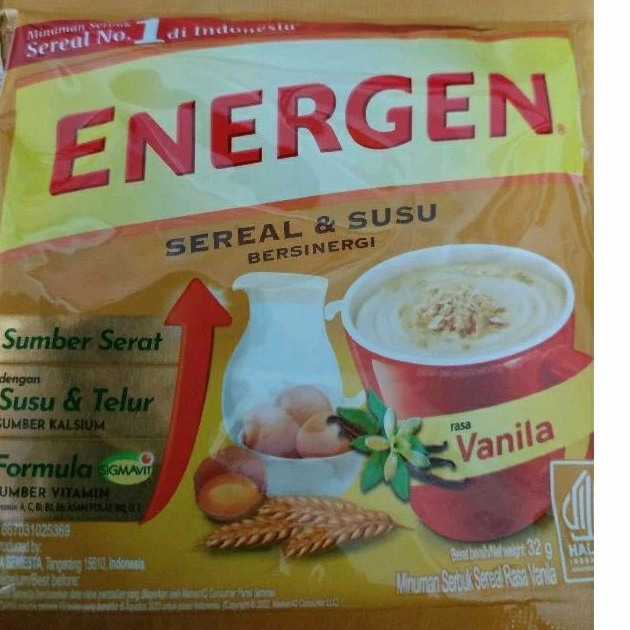 

energen sereal rasa vanila ( 5 sachet )