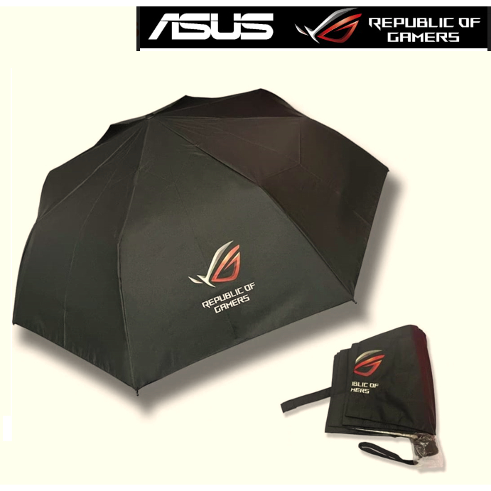 Payung lipat Fashion cowok cewek Design Logo Asus ROG Terbaru Original