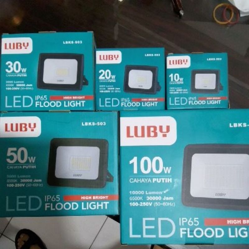 LED IP65 FLOOD LIGHT LUBY 10WATT 20WATT 30WATT 50WATT 100WATT