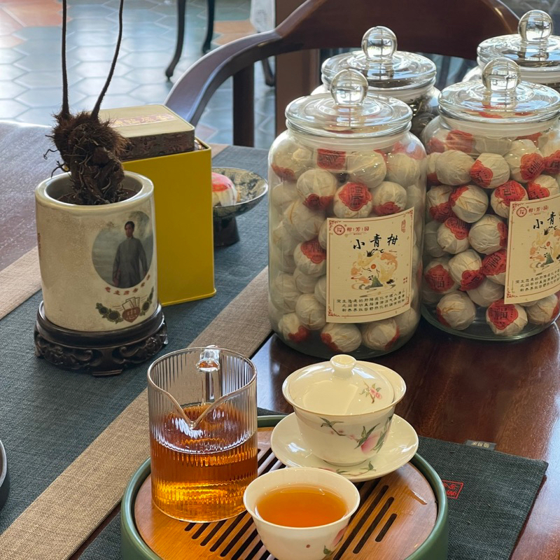 

xiao qinggan 小青柑( chenpi陈皮&tea puer普洱）pure