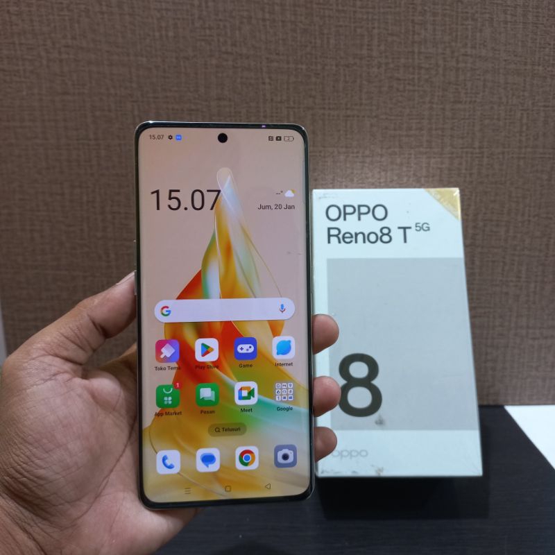 OPPO RENO 8T 5G 8/128 SECOND MURAH FULLSET ORIGINAL