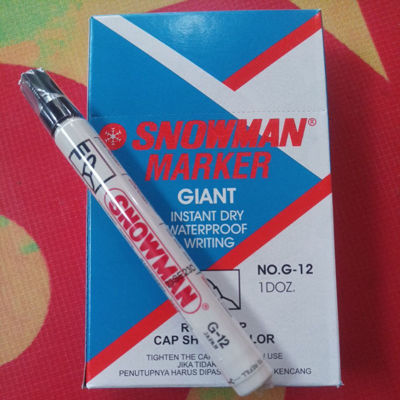 

spidol permanent marker g12 snowman