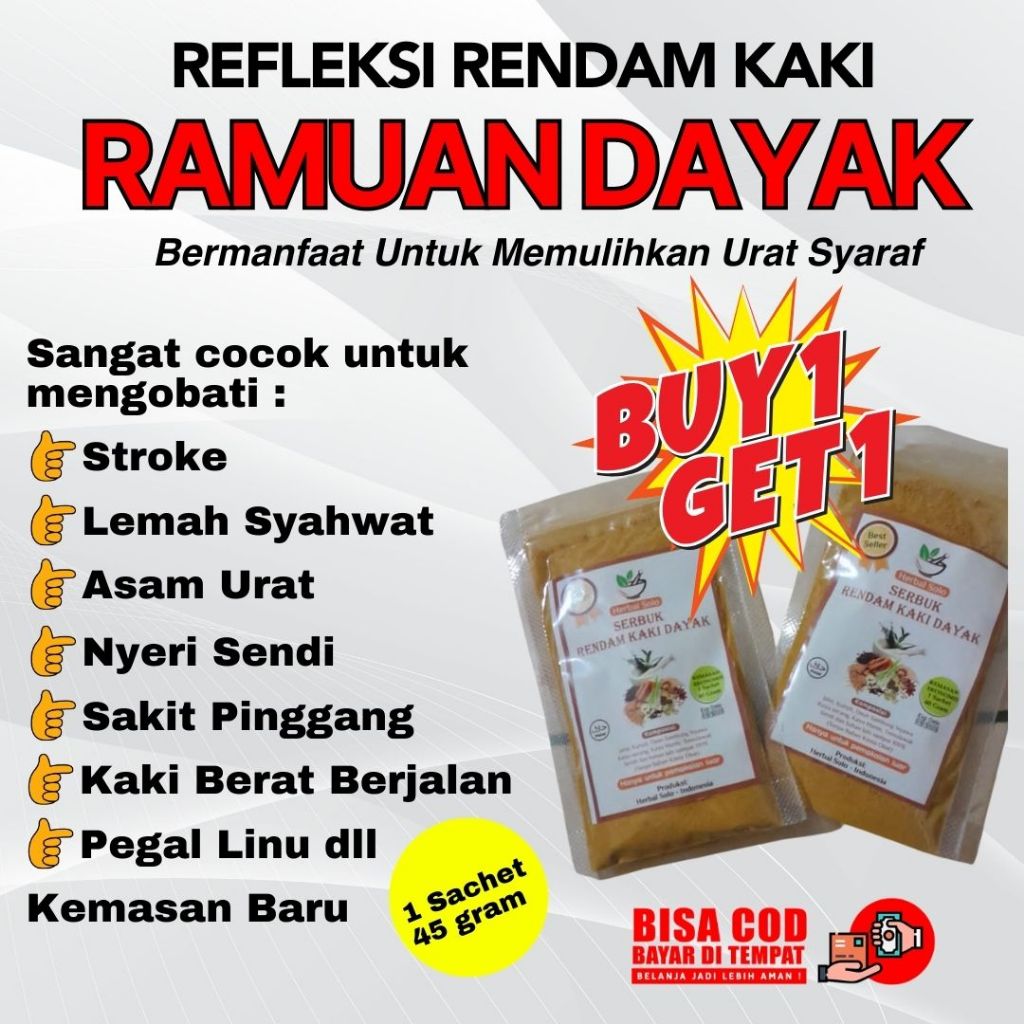 BISA COD SERBuk Rendaman KAKI DAYAK RAmuan RENDAM KAKI Dayak 100% Original