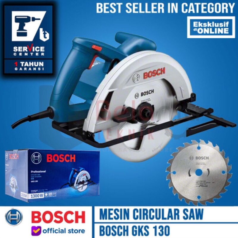 Mesin circular saw/mesin serkel bosch gks 130 7”