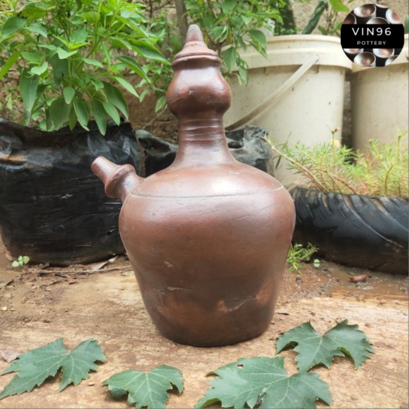 kendi kecil 1,7 liter gerabah tanah liat