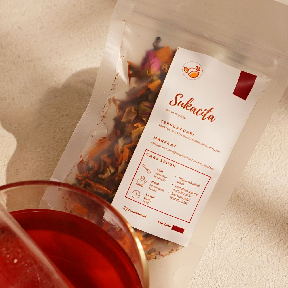 

Sukacita / Ranum Tea / Artisan Tea Blend / Christmas Tea / Teh Edisi Natal / Blacktea, Rempah, Immune Booster - 10gr