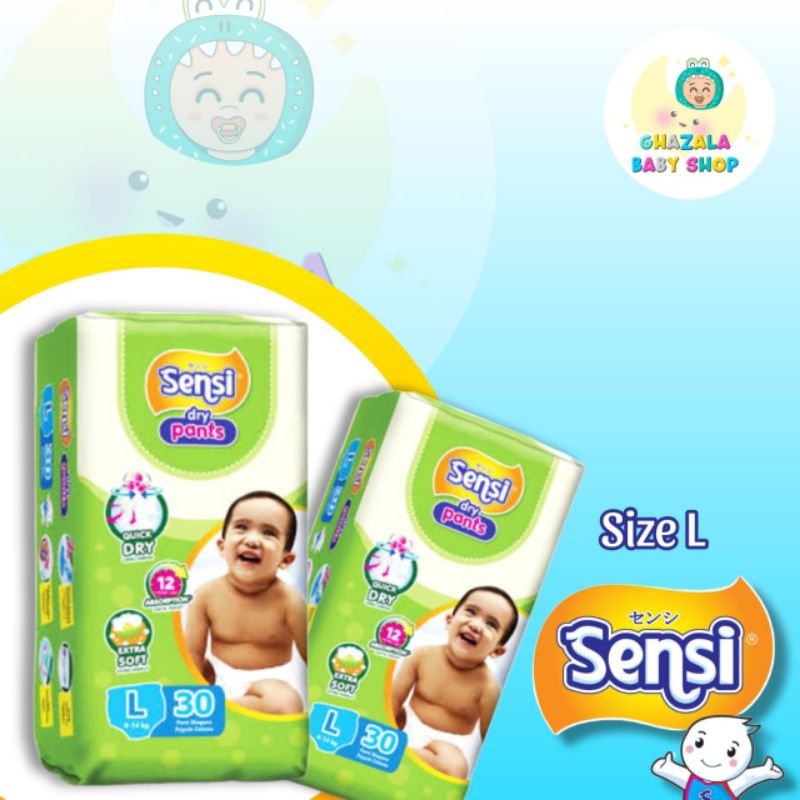 pampers sensi pants ukuran L30