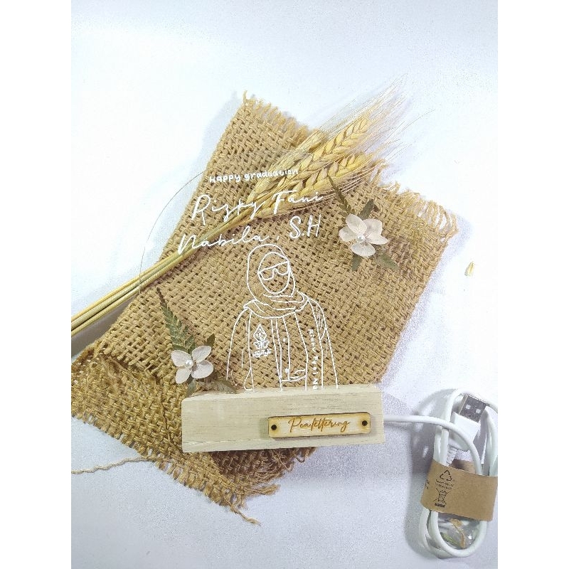 pca.lettering - akrilik lamp - kado - gift - lampu tidur estetik - wisuda - ulang tahun -  penikahan