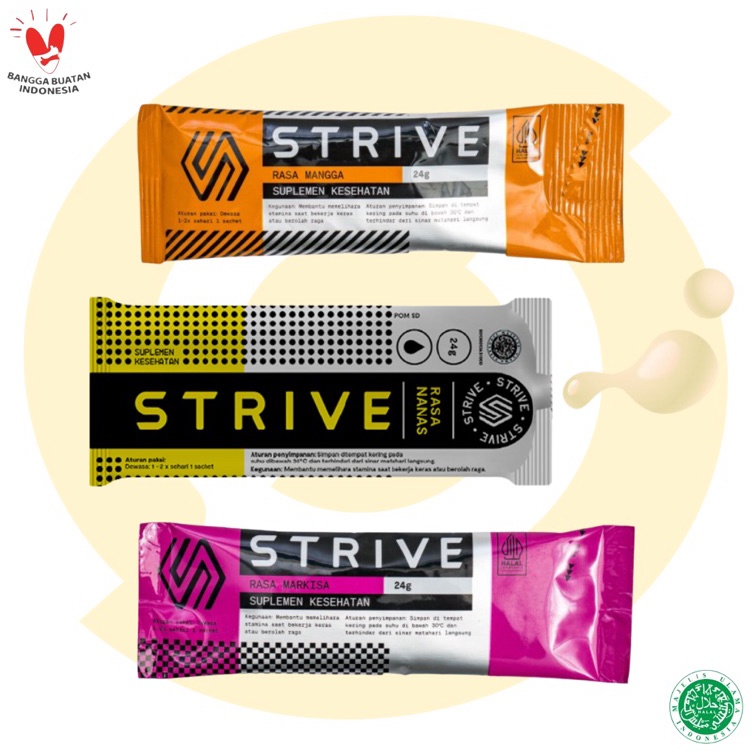 

[KODE G0BSZ] STRIVE Energy Gel 1 Box Isi 5 Sachet