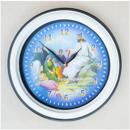Jam Dinding Variasi 30 cm Gambar Tuhan Yesus 03