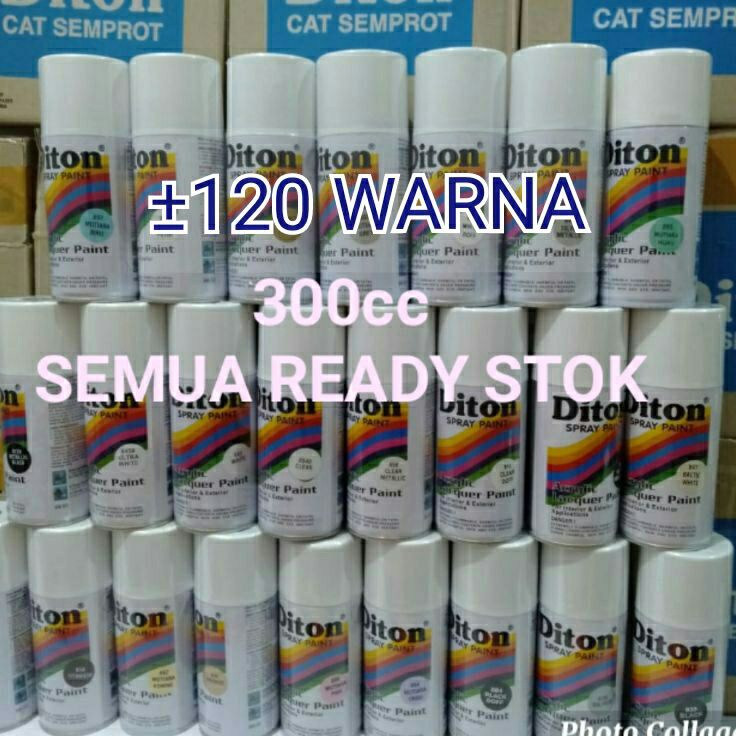 [KODE CQ7RJ] A.Pilok Pilox Cat Semprot Diton 300cc black doff 884 clear 8540 putih 840 biru hitam 83