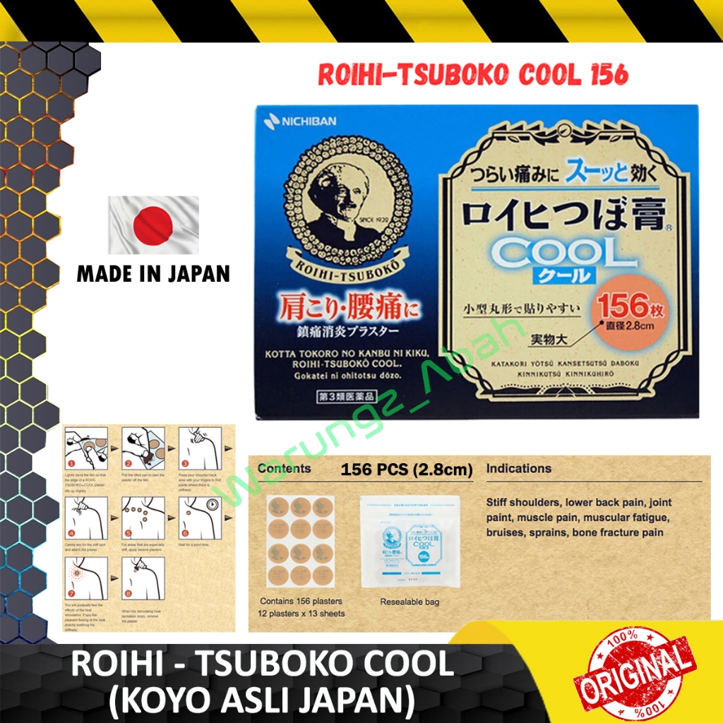 KOYO BULAT CABE HOT COOL DINGIN JEPANG NICHIBAN ROIHI TSUBOKO 78PCS 156PCS 78 156 PCS UNTUK NYERI OT