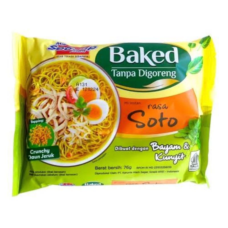 

Mie Sedaap Baked kuah - mi instan sedap soto